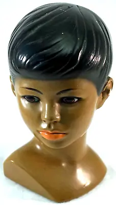 Marwal Polynesian Woman Head Bust Chalkware Vintage 1960s Short Haired Beauty • $59.95