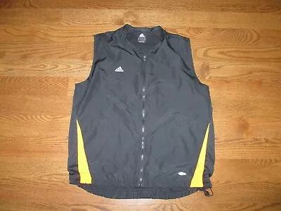 Mens Adidas Climaproof Black/Orange Golf Wind Vest Sz. L • $14.99