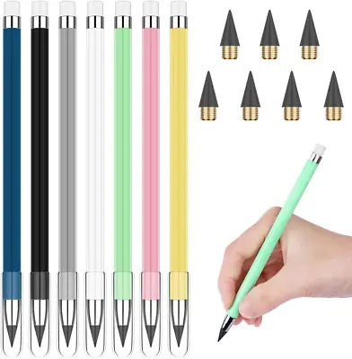 Ainiv 7PCS Inkless Magic Pencil Everlasting Pencil Eternal With White Eraser • $11.99