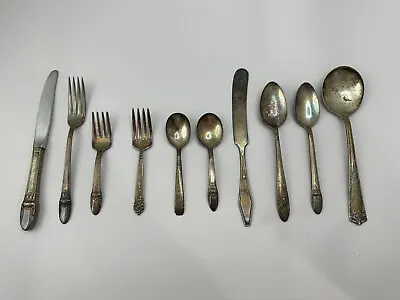 Vintage Silverware -Misc Lot-10 Pcs With 1847 Roger Bros/Oneida/King Edward/More • $35