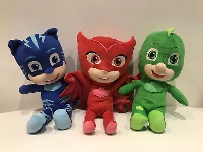 PJ Masks Talking Light Up Soft Toy Bundle Gekko Owlette Catboy 15  Just Play • £24.99