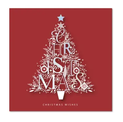 £2.99 • Buy Typography Tree Christmas Cards - Pack Of 10 Cancer Research UK