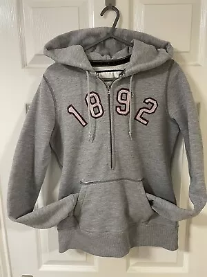 Abercrombie & Fitch Grey Hoodie With Half Zip - Medium • £9.99