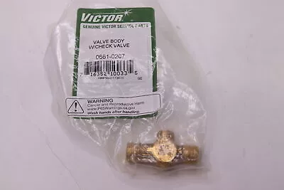 Victor Oxygen Body With Check Valve V06610207 • $21.58