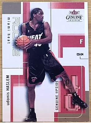 2003-04 Fleer Genuine Insider Udonis Haslem Rookie Rc #d/799 • $7.95