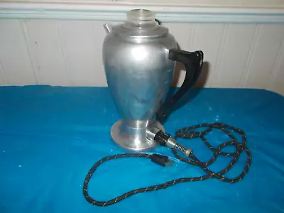 1930s Mirromatic 8 Cup Coffee Percolator With Original Cord Works! • $22.95