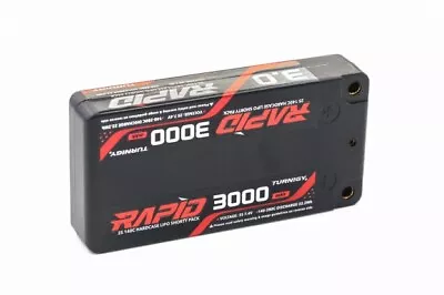 TURNIGY RAPID 3000mAh 2S 7.4V 140C LIPO BATTERY HARDCASE SHORTY ROAR RC • $29.95