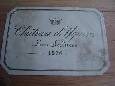 1976 Original Sauternes Wine Label Chateau Yquem Wine Label Wine Label • £12.01