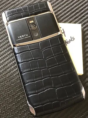 Brand NEW Genuine Vertu Signature Touch 5.2  Jet Alligator Black Extremely RARE • $4124.99