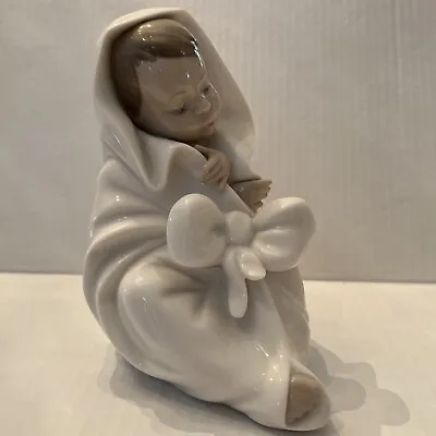 NAO Lladro Baby Wrapped In Blanket # 01340 Figurine - Original Box - 6.5” Tall • $34.95