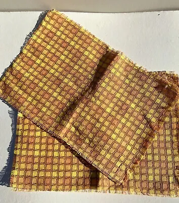 Retro Woven Plaid Design Set Of 4x Place Mats GUC • $18.95