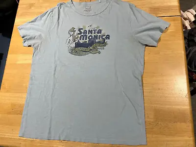 Lucky Brand Santa Monica CA Mermaid Graphics Light Blue Tshirt - Men's Sz L • $10.55
