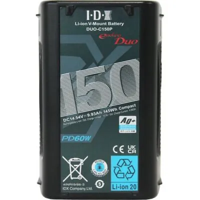 IDX System Technology DUO-C150P 145Wh High-Load Li-Ion V-Mount Battery • $349