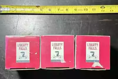 THE LIBERTY FALLS Collection MINIATURE BUILDINGS LOT OF 5 With Boxes • $24.99