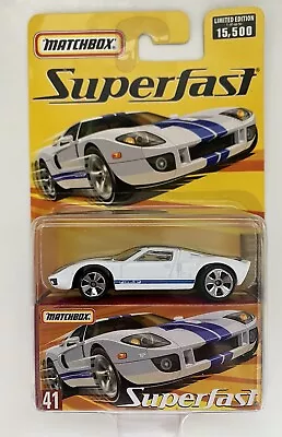 2005 Matchbox Superfast #41 White Ford GT Limited Edition 1 Of Up To 15500 New • $14