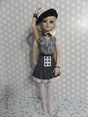 Ellowyne Wilde  ZEBRA FLING  Outfit -Zebra/Polka Dot Dress Pantyhose & Jewelry • $60