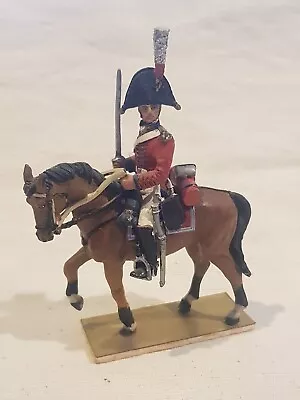 1/32 Scale .Unbranded Painted Metal Fig. Napoleonic. MOUNTED BRITISH OFFICER. • £7.99