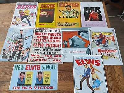 Elvis Presley Memorabillia Lot- 10 Replicas From Graceland Archives Posters • $19.90