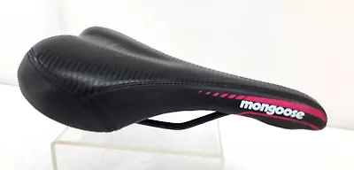 Mongoose Black Bicycle Seat Saddle Black W/ Pink Accents Never Used • $19.99