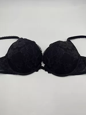 Body By Victoria Secret Size 38 B Black Push Up Convert Straps Underwire Bra • $11.50