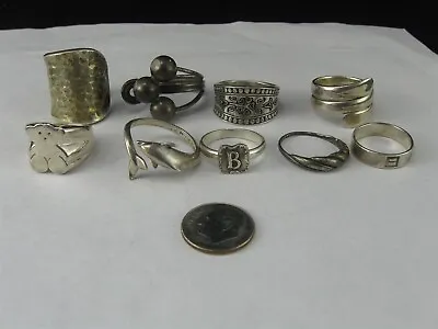 9 Sterling Silver 925 Designer Ring Lot Kabana HOB Tous Dvb Waxing Poet Napier • $99.99