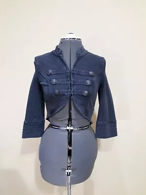 Steam Punk Cropped Stretch Knit Shrug Jacket Gray INC International Concepts S • $15