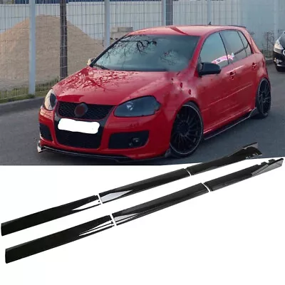 For VW Golf MK5 MK7 MK7.5 86.6'' BLACK Side Skirts Rocker Panel Splitters • $160.59