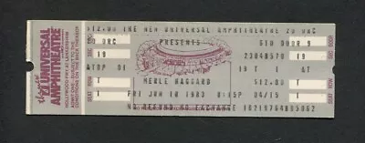1983 Merle Haggard Unused Concert Ticket Universal Amphitheater Los Angeles CA • $17.95