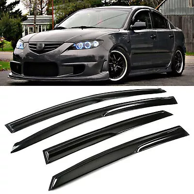 For Mazda 3 Sedan 4-Door 2004-2009 Mugen Window Visor Vent Rain Guards Shades U* • $22.49