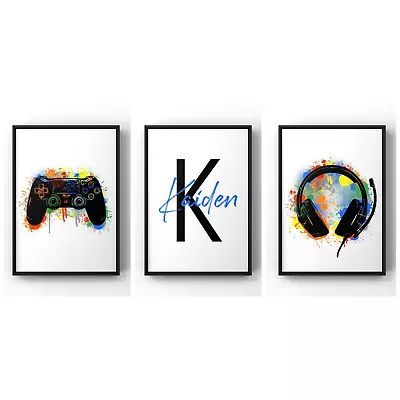 Gaming Prints Games Room Boys Bedroom Decor Gamer Gifts Wall Art Gaming Poster • £4.95