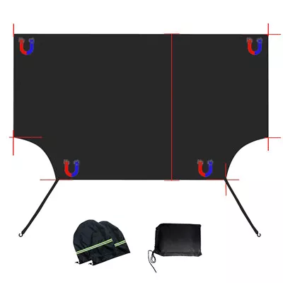 Magnetic Sun Shade Cover & Flap And Safety Strap Front Windshield Snow • $13.56