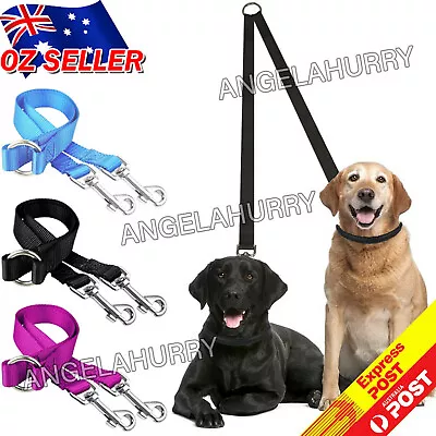 $5.68 • Buy 2 Way Double Dual Or 15M Nylon Dog Leash Lead Walk Lead Nylon NEW