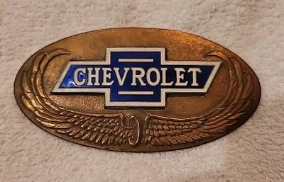 Antique 1928 Chevrolet Blue Enameled Radiator Badge/Emblem  • $89