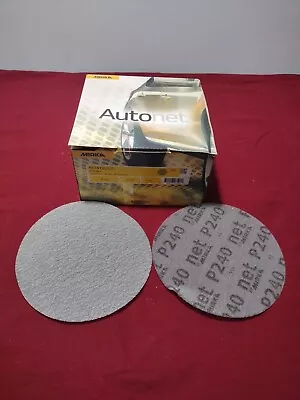 Mirka Autonet 240 Grit 6  Sanding Discs Mesh Grip P240 • $25