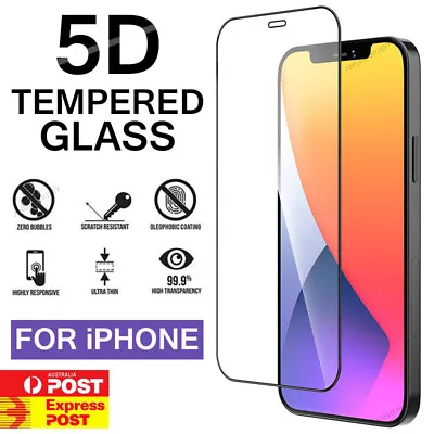 IPhone 12 Pro Max Mini 11 X XS XR 5D Full Tempered Glass Screen Protector • $4.55