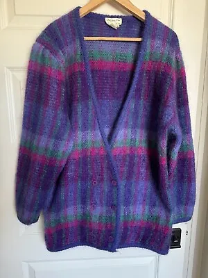 Vintage Christian Dior Mohair Blend Cardigan Sweater Women's  Medium Retro • $35