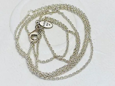 $59 • Buy Authentic Pandora Silver Fine Classic Cable Chain Necklace 60cm Adjustable