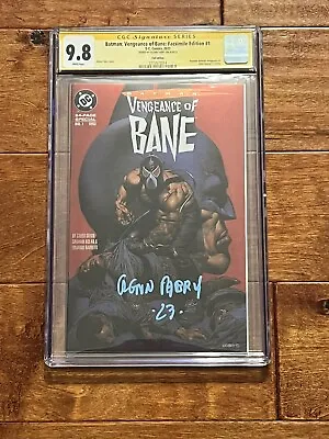 Batman: Vengeance Of Bane #1 CGC 9.8 Facsimile Variant DC Signed Glenn Fabry • £401.78