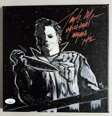 TONY MORAN Signed HALLOWEEN Original 10x10 Painting Auto Michael Myers  JSA COA • $99.50