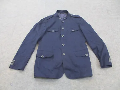 Hugo Boss Jacket Mens 40 R Blue Button Front Adult Casual Pea Coat • $39.97