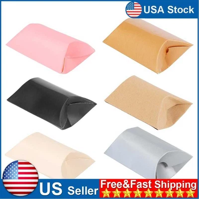$6.56 • Buy 10pcs Pillow Shape Candy Boxes Gift Bag Wedding Party Christmas Wedding Favors U