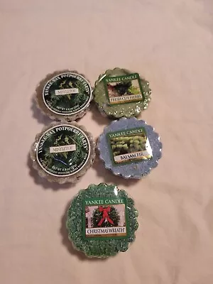 (5) Lot Yankee Candle Wax Potpourri Tarts Christmas Holiday Scents 0.8 Oz  • £11.10