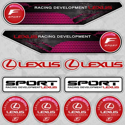 $8.99 • Buy For Lexus Racing F Sport Car Logo Sticker Vinyl 3D Decal Stripes Logo Decor