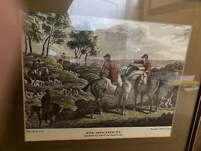 £19.99 • Buy Antique Framed Print Steel Engraving Samuel Howitt Fox-Hunting P2 1812/1798 Orme