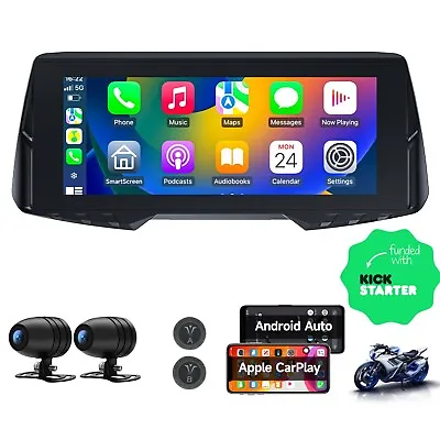 CL876-6.86Inch Motorcycle Navigator Wireless CarPlay Android Auto Waterproof US • $399.99