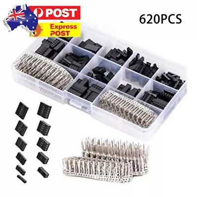 620PCS Jumper Cable Terminal 2.54MM Connector Kit For Dupont Wire Circuit Boards • $12.49