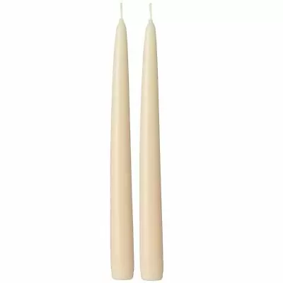 Pair Of Solid Coloured Tapered Candles Unscented Dinner Table Bistro Wedding • £5.99