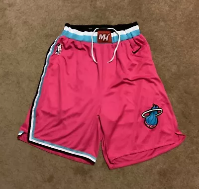 NBA Miami HEAT Basketball Pink Vice Game Shorts MEDIUM • $37.95