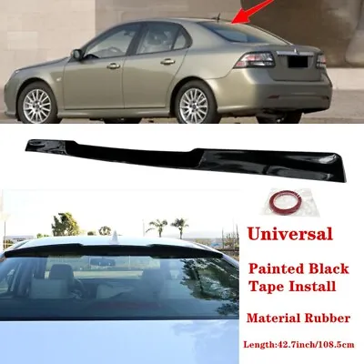 42.7in Universal Fit For Saab 9-3 2008-2011 Rear Window Roof Spoiler Wing Black • $35.87