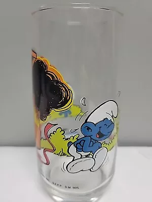 Vintage Peyo 1982 The Smurfs Jokey Smurf Collector 6  Glass • $8.99